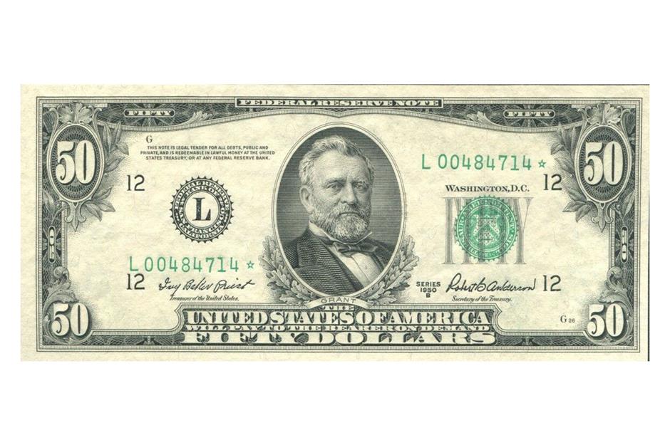 1977 5 dollar bill g series
